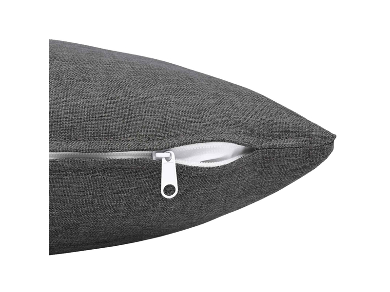  Lot de 6 housses de coussin heerlen gris clair 50 x 50 cm tissu cf49630  - Conforama D