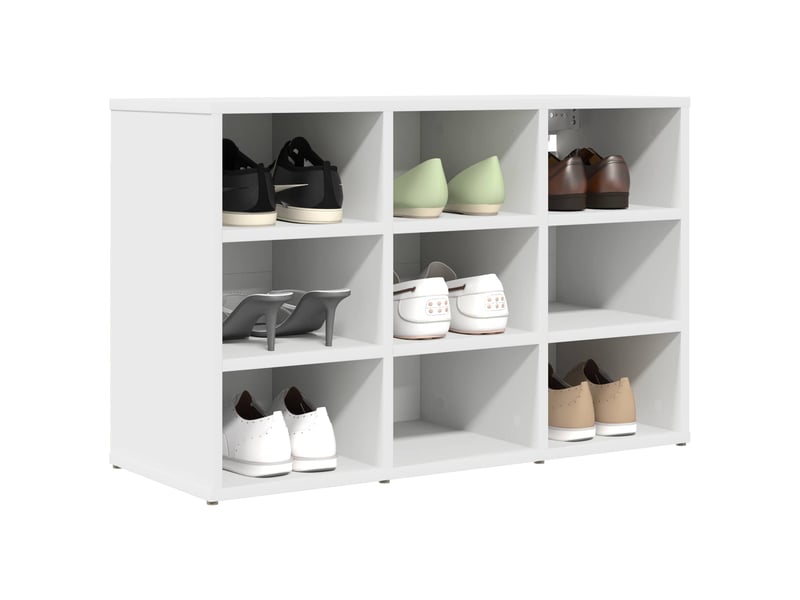  Meuble à chaussure, cabinet à chaussures 77,5x30x51 cm bois d'ingénierie blanc  - Conforama C