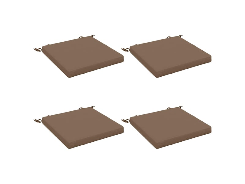Lot de 4 coussins de siège, coussins d'assise soest 100 % polyester taupe cf60569 - Conforama A