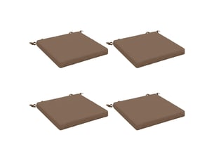Lot de 4 coussins de siège, coussins d'assise soest 100 % polyester taupe cf60569