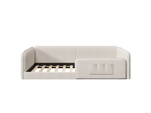 Lit simple 90x200 cm GUTENT coloris beige
