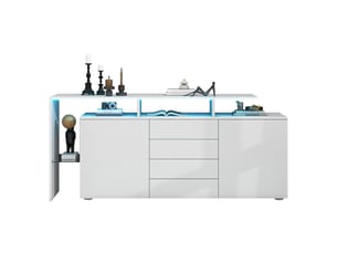 Buffet 2 porte(s) 4 tiroir(s) LPOSPI - 160 cm coloris blanc