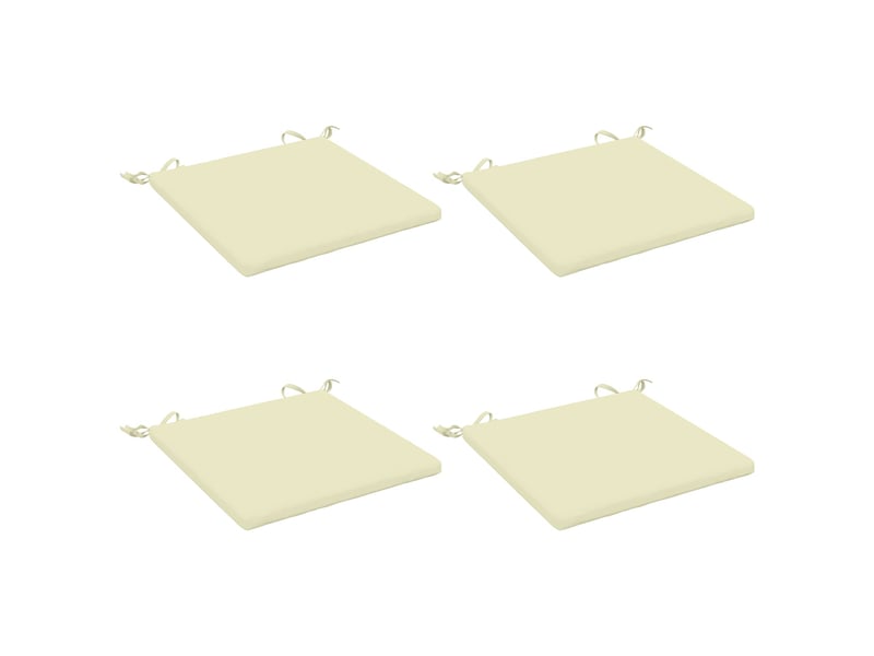  Lot de 4 coussins de siège, coussins d'assise soest 100 % polyester crème cf60382  - Conforama A