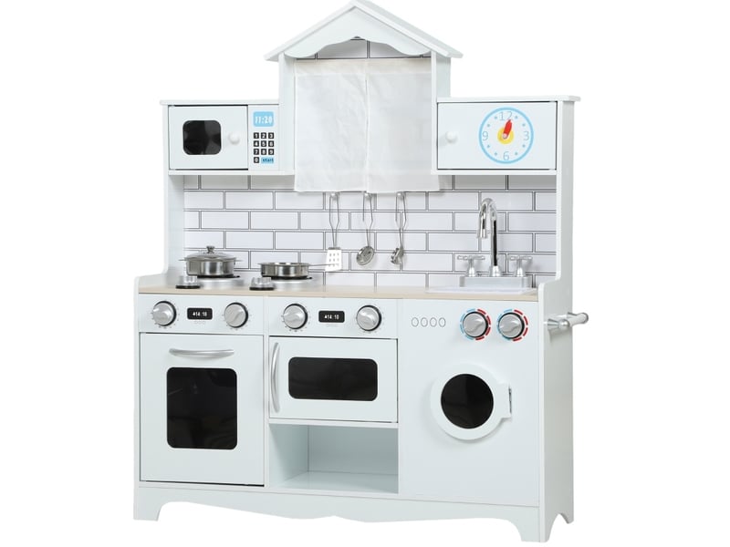  Cuisine enfant 79,5x24x94 cm avec fonction sonore bois blanc  - Conforama A