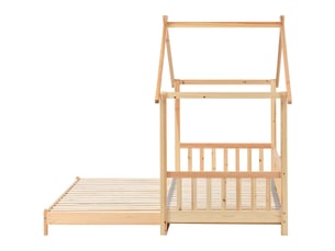 Lit cabane 90x200 cm SOGEU   coloris naturel
