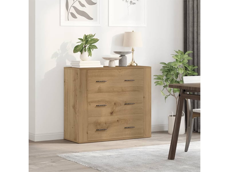  Buffet - bahut - meuble de rangement chêne artisanal 80x33x70 cm bois d'ingénierie  - Conforama C