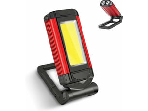 Lampe torche travail led rechargeable puissante, lampe baladeuse avec lumière rouge