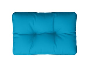 Coussin de palette, coussin de chaise, coussin de canapé bleu clair 60x40x12 cm tissu cf55305