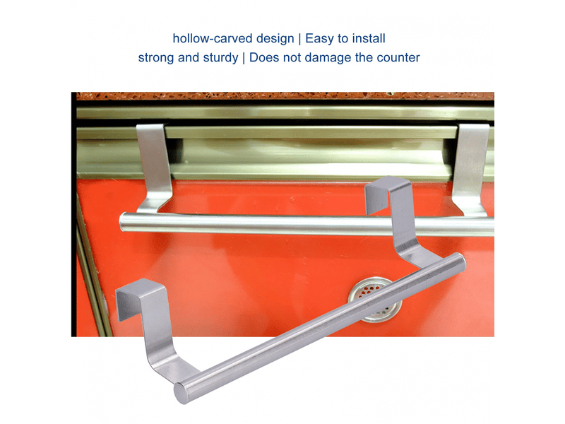 Porte-serviettes de porte d'armoire, support de barre porte-serviettes en acier inoxydable - Conforama E