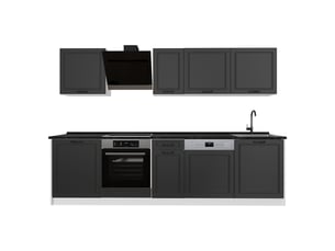 Vicco cuisine, anthracite campagneblanc, 280cm plan de travail anthracite