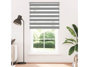 Store vénitien zébré, store de fenêtre 120,9 x 230 cm, largeur du tissu 116,7 cm, gris cf48222