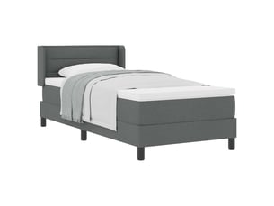 Lit simple 90x190 cm coloris gris
