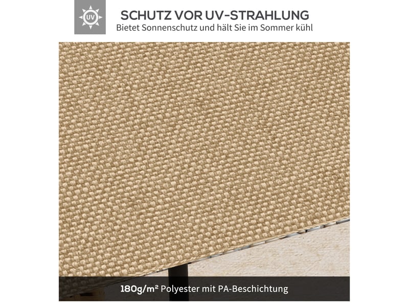  Toit de remplacement pour pavillon - 298x295 cm - polyester - protection uv - résistant aux intempéries Beige - Conforama D