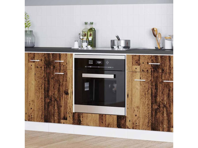 Meuble de rangement cuisine, armoire suspendue bois ancien bois d'ingénierie - Conforama B