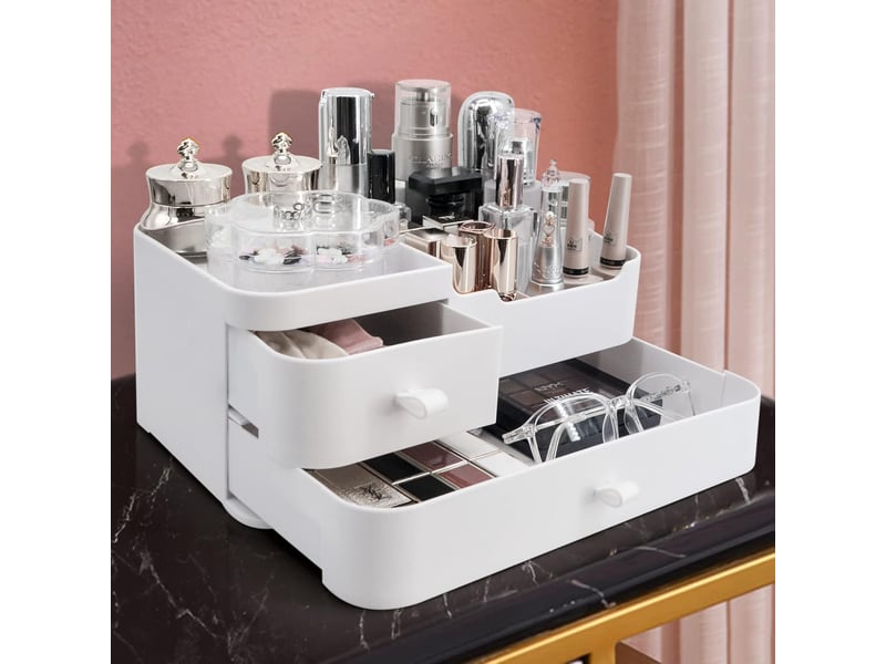 Boîte organisateur de tiroir pour salle de bain – blanc - Conforama E