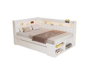Lit simple 90x200 cm    coloris blanc