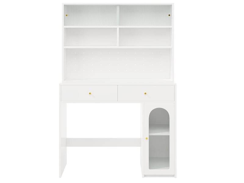  Ensemble buffet de cuisine et table pliable mdf blanc 120x45x180 cm - pangivo  - Conforama A
