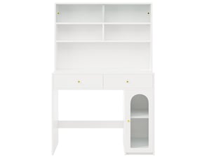 Ensemble buffet de cuisine et table pliable mdf blanc 120x45x180 cm - pangivo
