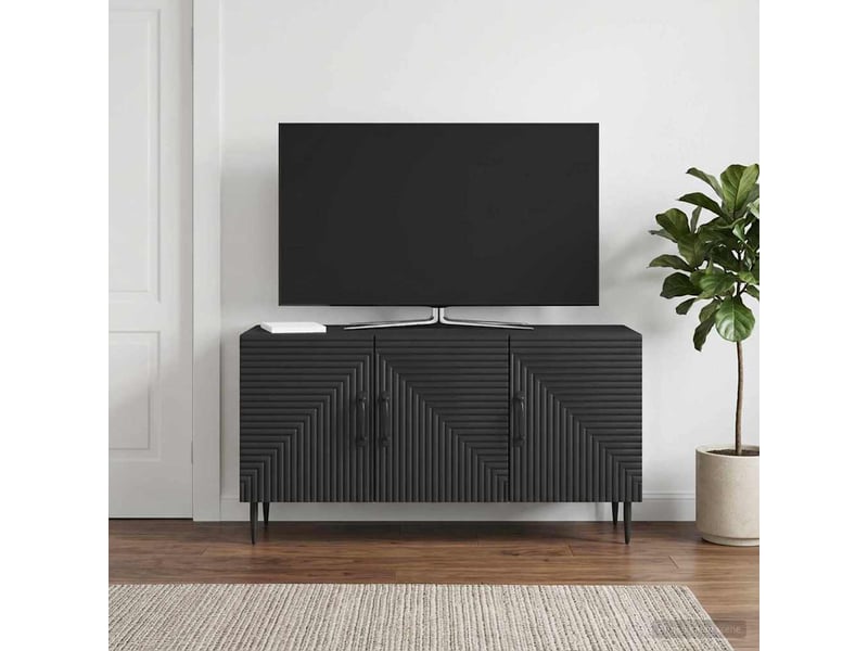  Meuble tv - banc tv - meuble de rangement noir 99 x 34,5 x 50 cm bois d'ingénierie  - Conforama D