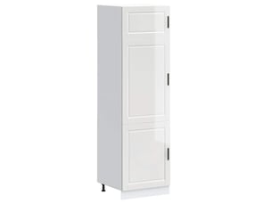 Meuble de rangement, armoire de cuisine porto blanc brillant bois d'ingénierie