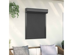 Store enrouleur, store roulant anthracite 70 x 100 cm aluminium et polyuréthane cf47239