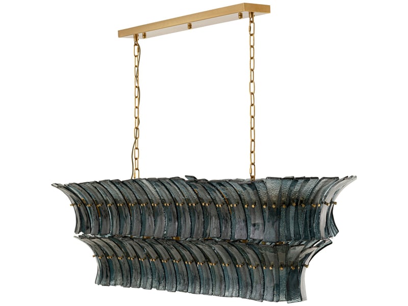 suspension venezia bleue 130cm  - Conforama C