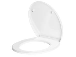 Abattant wc ovale soft-close, pp antibactérien, couvercle complet, montage et nettoyage faciles, compatible standards