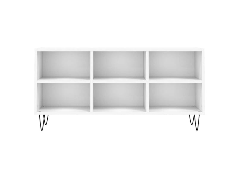  Meuble tv - banc tv - meuble de rangement blanc 103,5x30x50 cm bois d'ingénierie  - Conforama D
