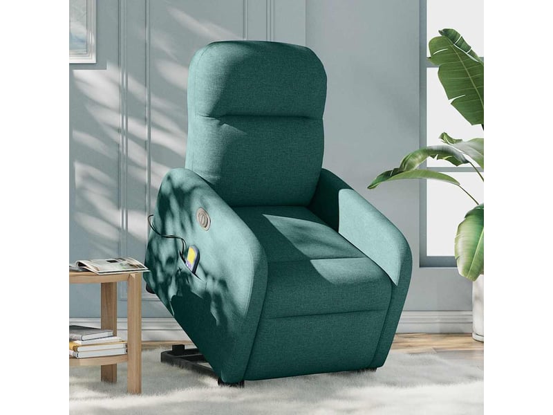 Fauteuil inclinable de massage électrique vert foncé tissu shl65331  - Conforama A