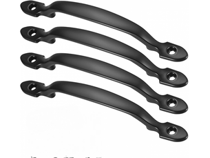 4 pièces de tirants pour portes d'armoire, tirants pour meubles de cuisine noirs, tirants et boutons avec vis