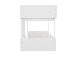 Lit superposé 90x200 cm ELVMI   coloris blanc
