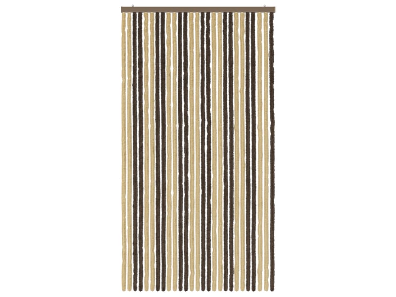 Rideau anti-insectes, moustiquaire en chenille marron foncé et beige cf43478  - Conforama C