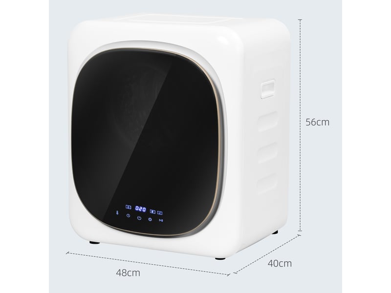  Sèche-linge - 4 kg - programmes de séchage - stainless steel - blanc - 48 x 40 x 56 cm - pose libre - linge quotidien B61-011V90WT - Conforama D