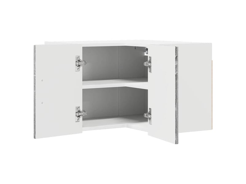  Meuble mural de cuisine, armoire d'angle cuisine lucca sonoma gris 57x57x40cm  - Conforama E