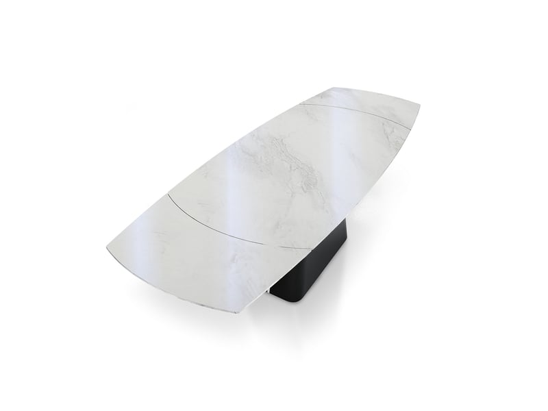 Table extensible en céramique pour salle à manger libin - blanc - Conforama E