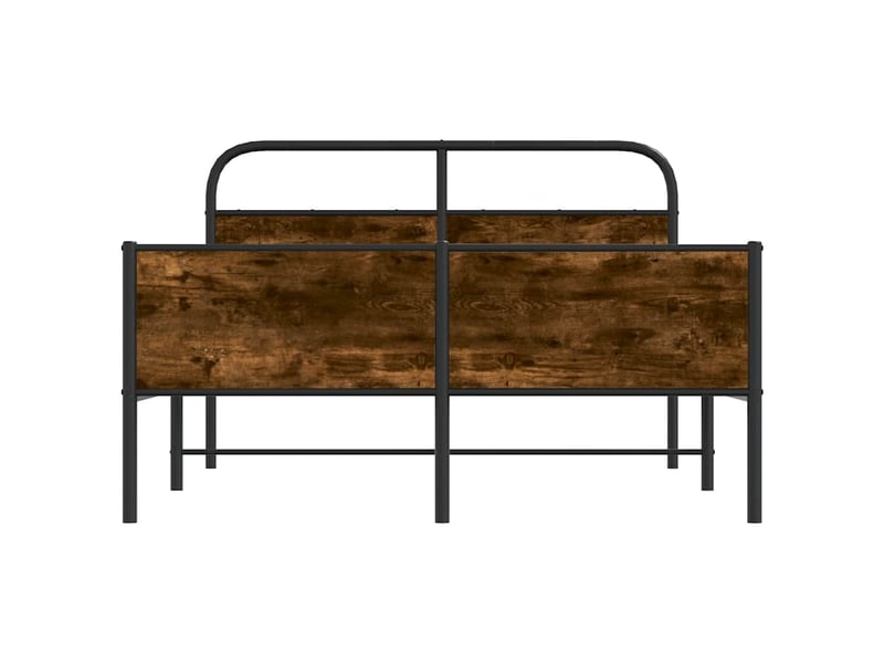  Lit double- lit adulte -  cadre de lit sans matelas 120x190 cm cm chêne sonoma  - Conforama D