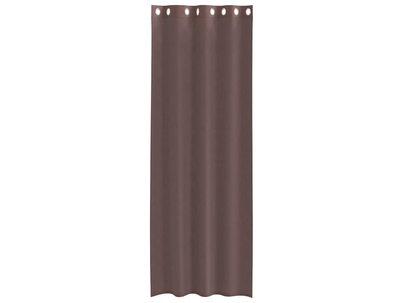Lot de 2 rideaux en voile, voilages avec œillets marron 140x260 cm cf44378 - Conforama D