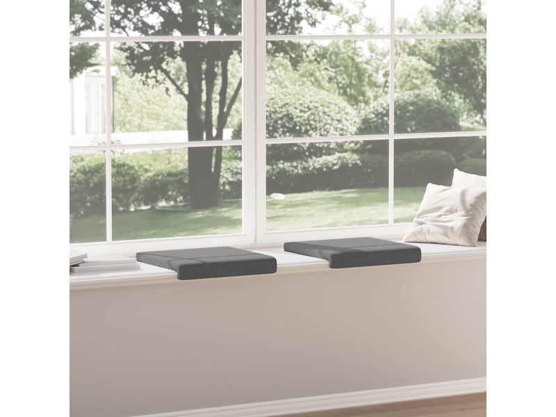 Lot de 2 coussins de banc, coussins d'assise, coussins pour chaisecanapé tissu gris foncé profondeur 35 cm cf52508 - Conforama D