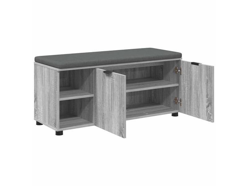  Banc d'entrée, banc interieur avec coussin gris sonoma 100x38x46 cm shl96579  - Conforama E