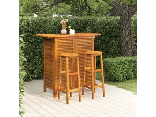 Ensemble de bar de jardin 3 pcs bois d'acacia solide shl7632