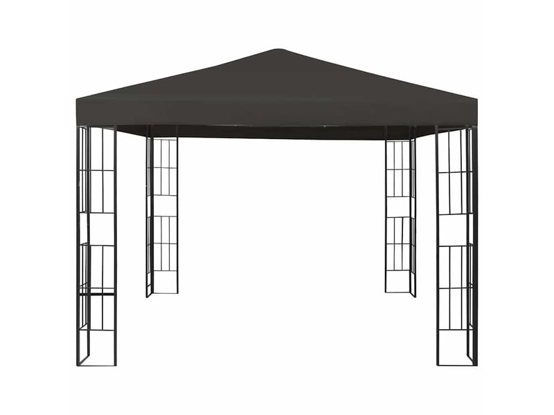  Tonnelle avec guirlande lumineuse à led 3x3 m anthracite cf62463  - Conforama D
