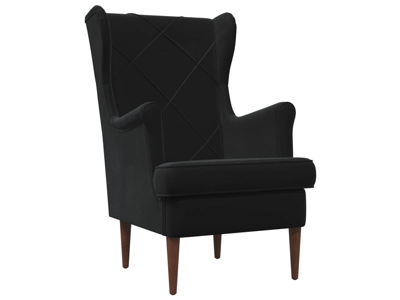 Vidaxl fauteuil noir velours  - Conforama D