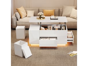 Table basse coloris blanc <strong></strong> <strong></strong>