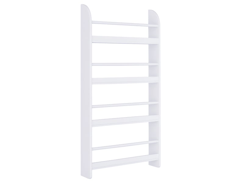  Bibliothèque murale à 4 niveaux en bois blanc, étanche, charge maximale 30 kg (59 cm x 12 cm x 113 cm)  - Conforama A