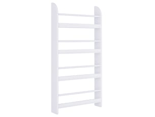 Bibliothèque murale à 4 niveaux en bois blanc, étanche, charge maximale 30 kg (59 cm x 12 cm x 113 cm)