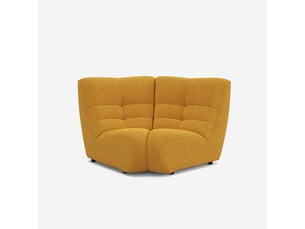 Canapé droit fixe AHD AMAZING HOME DESIGN  1 place Velours jaune