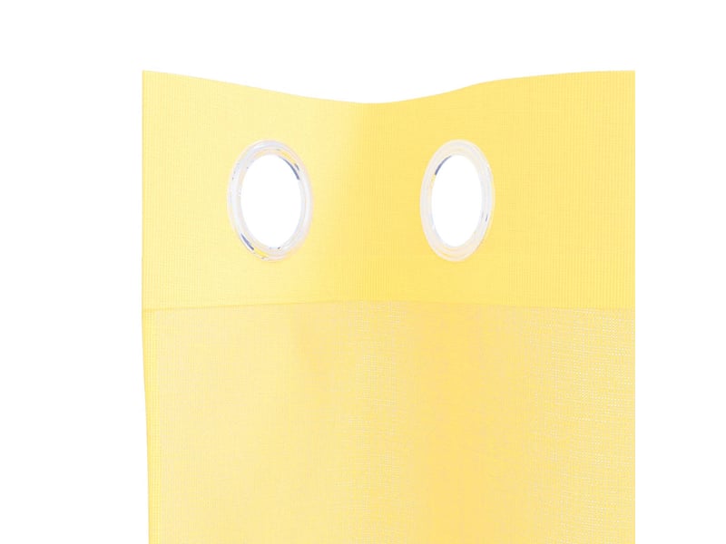  Lot de 2 rideaux en voile, voilages avec œillets jaune cf44371  - Conforama E