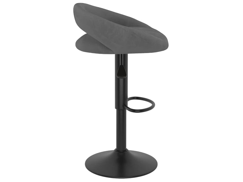  Lot de 2 tabouret de bar, chaise de bar gris foncé velours shl15255  - Conforama E