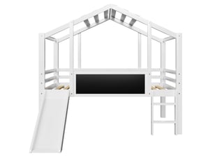 Lit cabane 90x200 cm MAISONORA   coloris blanc