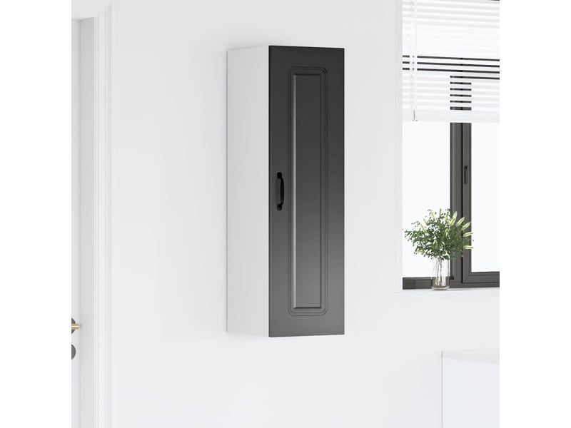  Meuble mural de cuisine | armoire de cuisine noir 30x31x100cm  - Conforama D
